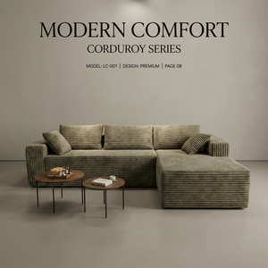 Sofá Seccional Modular en Forma de <span class=keywords><strong>U</strong></span> de 133 Pulgadas, Sin Brazos, Tapizado en Corduroy, con Otomana Móvil, 7 Cojines, Asiento Profundo, Estilo Moderno - Product Image 4
