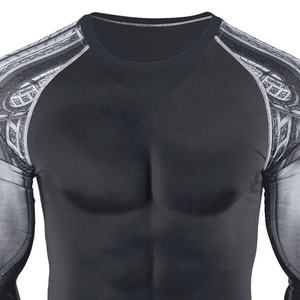 High Quality Training Wear Slim-Fit <b>Men</b> <b>Rash</b> <b>Guard</b> <b>Men</b> Clothing Quick Dry Breathable Solid-Color <b>Men</b> <b>Rash</b> <b>Guards</b> - Product Image 4