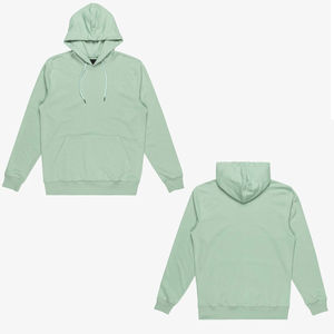 Sweat à capuche à manches longues pour homme avec poche en polaire 100% coton tricoté doublé anti-froissement - Product Image 6