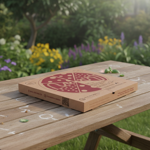 Caja de Pizza Ecológica de Alta Calidad, Embalaje de Papel Kraft para Restaurante, Comida para Llevar y Servicio de Entrega, Apta para Microondas - Product Image 3