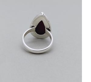 Anillo de piedras preciosas Hathipada teñidas con rubí, Plata de Ley 925, joyería de estilo bohemio hecha a mano, anillo llamativo artístico, regalo único para mujer - Product Image 4