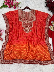 Nouvelle arrivée 2024 Robe de fête islamique de luxe pour adultes en soie chinoise pure brodée Salwar Kameez Design ethnique moderne pour - Product Image 6
