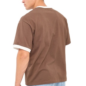 เสื้อยืดผู้ชายทรงบ็อกซี่ แขนยาว ทรงหลวม สไตล์วินเทจ ขายส่ง ลายถัก คอโอ ทรงยาว แบบเรียบ สตรีทแวร์ แฟชั่น - Product Image 6