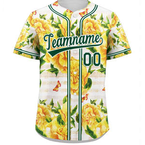 Gran oferta, camisetas de béisbol sublimadas personalizadas, ropa deportiva transpirable con botones, diseño impreso para hombres - Product Image 1