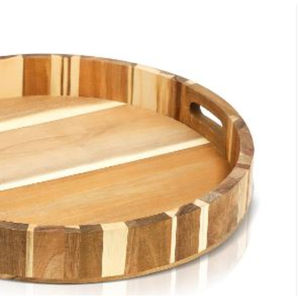 Plateau de service en bois fait main pour collations, repas et boissons – Idéal pour le service quotidien et pour ajouter du charme en gros - Product Image 5