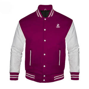 Custom Quality Wool <b>Leather</b> Sleeves Winter Cotton Button Fleece <b>Jacket</b> Embroidered Logo Casual <b>Hooded</b> Print Plus Size Men <b>Women</b> - Product Image 4