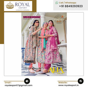 Nique esesign est Elling ottotton Oil rrint ITH mbroidery K ork urta uret para Wedding y arty ear by oyoyal Xport - Product Image 2