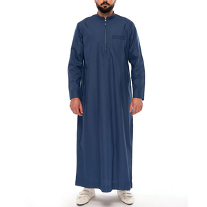 Jubbah islamique du Moyen-Orient, vente chaude, jubbah unie pour hommes, best-seller, service OEM, nouvelle mode, jubbah longue à manches longues pour hommes musulmans - Product Image 1