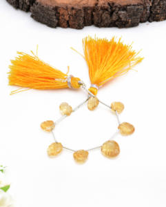 Citrino Tallado en Forma Elegante, Piedra Preciosa Natural para la Elaboración de Joyería Fina - Product Image 3