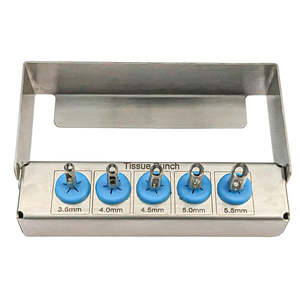 Kit de poinçonnage tissulaire pour implants dentaires de haute qualité, 5 pièces, manuel, chirurgical, en acier inoxydable, porte-fraise, approuvé CE, MOL, 2 ans de garantie CHIRURGICAL - Product Image 1