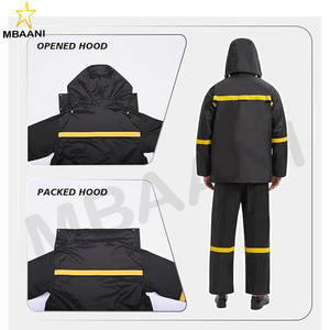 Combinaisons de pluie pour hommes, veste et pantalon imperméables à capuche, imperméables respirants, équipement de pluie pour les activités de plein air et le travail - Product Image 5