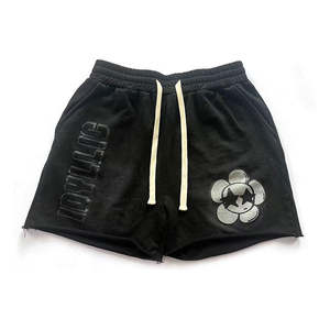 Custom Logo Printed <b>Men's</b> Cotton Jogger <b>Shorts</b> Breathable Acid Wash Streetwear Embroidered Technics High Waist Mid Waist Styles - Product Image 2