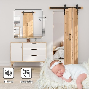 ประตูกระจกบานเลื่อนสำหรับบ้านประตูโรงนาดีไซน์ทันสมัยปรับแต่งได้สไตล์โรงนาสำหรับงานหนัก - Product Image 3