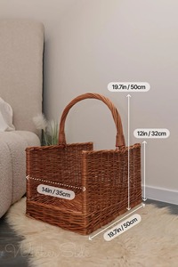 Panier de rangement en rotin naturel fait main avec poignée, design moderne et écologique, multifonction, fabriqué à Hanoï - Product Image 2
