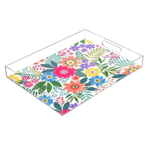 Plateau de service en acrylique d'excellente conception imprimée Plateau imprimé transparent en acrylique personnalisé avec poignée - Product Image 6