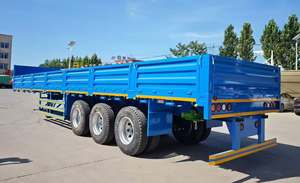 Semirremolque de Acero Azul con Laterales Abatibles, Tres Ejes, para Transporte de Contenedores y Carga a Granel - Product Image 2
