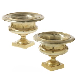 Cuencos de Flores de Aluminio con Acabado Brillante, Hechos a Mano, Decorativos para Mesa de Boda, Floreros y Cuencos en Venta - Product Image 6