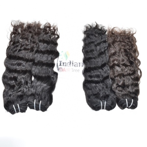 Vente en gros Fabrique des paquets de cheveux humains indiens vierges à cuticule alignée avec un seul donneur Couleur noire naturelle ondulée - Product Image 3