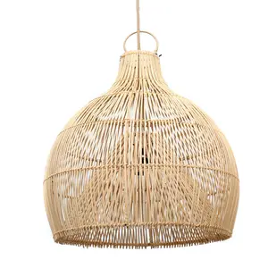 Natural lobster trap Seagrass pendant light Rattan lampshade Bamboo Hanging Lamp Living Room Decor Hand Woven Ceiling Light