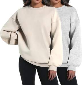 Paquete de sudaderas de gran tamaño para mujer, sudaderas con capucha, Tops de manga larga, ropa de otoño e invierno, cuello redondo, trajes acogedores, jersey de moda - Product Image 1