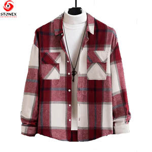 Camisas Casuales de Manga Larga para Hombre, Diseño OEM, Estampadas, de Algodón/Fibra de Bambú, Popelina, Transpirables, de Secado Rápido, con Bolsillo Delantero, para Otoño - Product Image 1