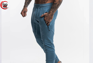 Nouveau style de pantalons de survêtement de sport pour hommes 100% coton Baggy Straight Jogger High Custom Logo Woven Wool Fabric Fleece-Regular Size - Product Image 2