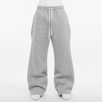 Pantalon de survêtement évasé taille haute en velours côtelé pour homme, délavé, imprimé, respirant, léger, coupe régulière, 100% coton