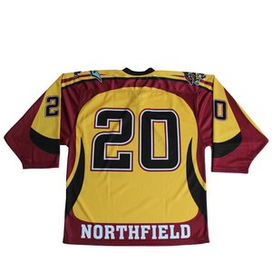 Camiseta de hockey sobre hielo personalizada poliéster de alta calidad diseño libre impresión sublimada logotipo bordado uniforme de hockey personalizado - Product Image 5