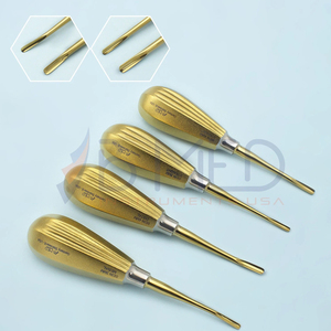 Juego de Elevadores Dentales de Raíz, Bayoneta Distal y Mesial, 3mm 4mm, Luxadores PDL, Instrumentos Médicos Quirúrgicos Orales - Product Image 1