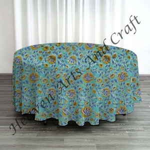 Hand Block Print <b>Tablecloth</b> Table Cover Indian Print Table Linen Valentine Day Gifts Custom <b>Tablecloth</b> - Product Image 1
