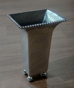 Florero Art Deco de aluminio alto de calidad superior moderno con base de madera elegante superventas nueva decoración del hogar mesa superior - Product Image 2