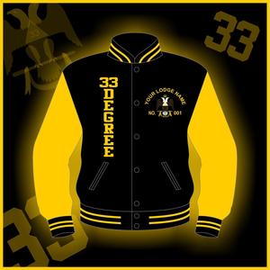 Chaqueta DELTA SIGMA, Chaqueta Universitaria, Mangas Amarillas - Product Image 5