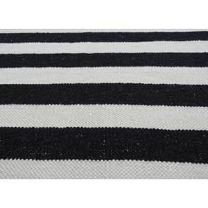 Tapis en laine rayés Alhambra gris et noir, tissage plat pour usage domestique - ADWL-13197 - Product Image 3