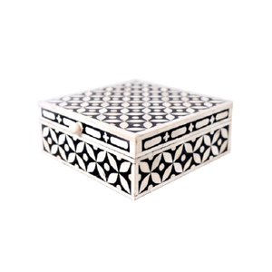 กล่องไม้สี่เหลี่ยมฝังกระดูกสีแบบกำหนดเองเป็นมิตรกับสิ่งแวดล้อมกล่องเก็บของตกแต่งแบบพกพา50ชิ้นทำด้วยมือ - Product Image 1