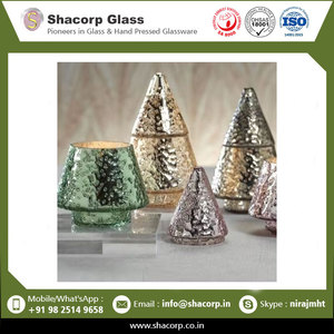 ที่วาง Votive เทียนแก้วรูปต้นคริสต์มาสในหินสีรุ้งเสร็จสิ้นในราคาขายส่ง - Product Image 2