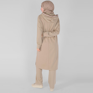 Vêtements de sport modestes pour femmes musulmanes arabes en coton 100% grande taille en gros, survêtement personnalisable - Product Image 3