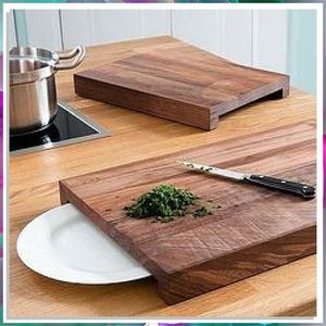 Atractiva cocina de Hotel personalizable Acacia cruda Rectangular tabla de cortar de madera tabla de cortar pan placa bandeja de Hotel - Product Image 4