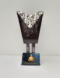 Brûleur d'encens en résine époxy de super qualité Brûleur Bakhoor avec grand cristal ou strass floral Mubakhar - Product Image 3