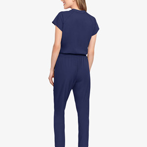 Conjunto de Pantalones Médicos Unisex de Tela de Poliéster Tejida a la Moda con Camiseta de Manga Corta y Cuello en V para Detección de Agujas, para Uso Hospitalario Femenino - Product Image 2