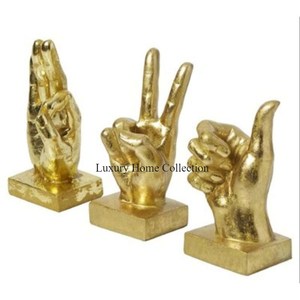 Forme de feuille couleur argent Designer Look fantaisie Sculpture décorative et autre Statue de bureau Designer minimaliste Look à bas prix - Product Image 5