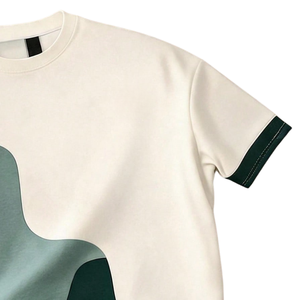 T-shirt Homme Color Block Uni Personnalisé Décontracté Manches Courtes Col Rond Été Streetwear Mode Oversize Coton Doux Respirant - Product Image 3