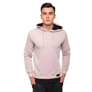 Contemporary Fashion 100% Cotton Pullover <b>Hoodie</b> Embossed Logo <b>His</b> <b>Hers</b> Thick Drawstring Sweater Solid Pattern Hooded Collar - Product Image 1