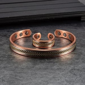 Fashionable Pure <b>Copper</b> Magnet <b>Bracelet</b> <b>Magnetic</b> <b>Copper</b> Hand Cuff <b>Bracelets</b> for Men and Women Jewelry Accessories - Product Image 5