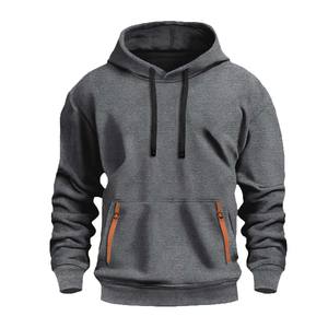 Custom Logo French Terry Embroidery Plain <b>Cropped</b> Cotton Breathable Full <b>Zip</b> up <b>Hoodie</b> - Product Image 5