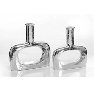 El juego más vendido de 3 floreros de metal de aluminio de diferentes tamaños para decoración del hogar, jarrones de suelo - Product Image 2