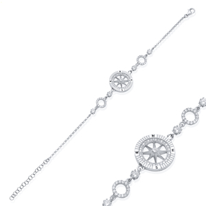 North Star <b>Charm</b> <b>Bracelet</b> Shiny Zircon Stone Design Turkish Handmade Gold Plated 925 Sterling <b>Silver</b> Jewelry for Party Gift - Product Image 2