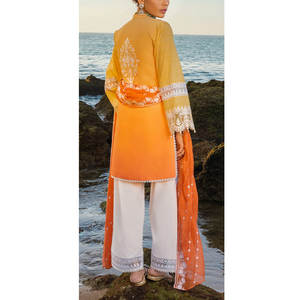 Top Branded O-Neck Solid Pattern <b>Casual</b> <b>Dresses</b> for Women Eco-Friendly Heavy Embroidery Lawn <b>Dress</b> Suits New Washable - Product Image 2