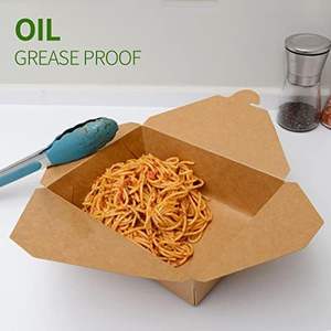 Cajas de embalaje para llevar de alimentos Impreso personalizado 70 Oz Embalaje de alimentos Ideal para restaurante Cajas de calidad de exportación Paquete de 100 piezas - Product Image 5