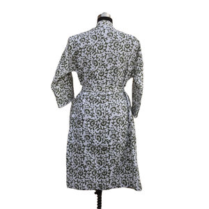 Kimono coton imprimé fleuri indien femmes été bio ouvert devant vêtements de nuit Robe vêtements de plage robe - Product Image 5