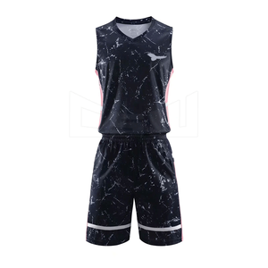 Uniforme de basket-ball respirant dernière mode impression personnalisée vêtements de sport de couleur unie grande taille disponible en option - Product Image 1
